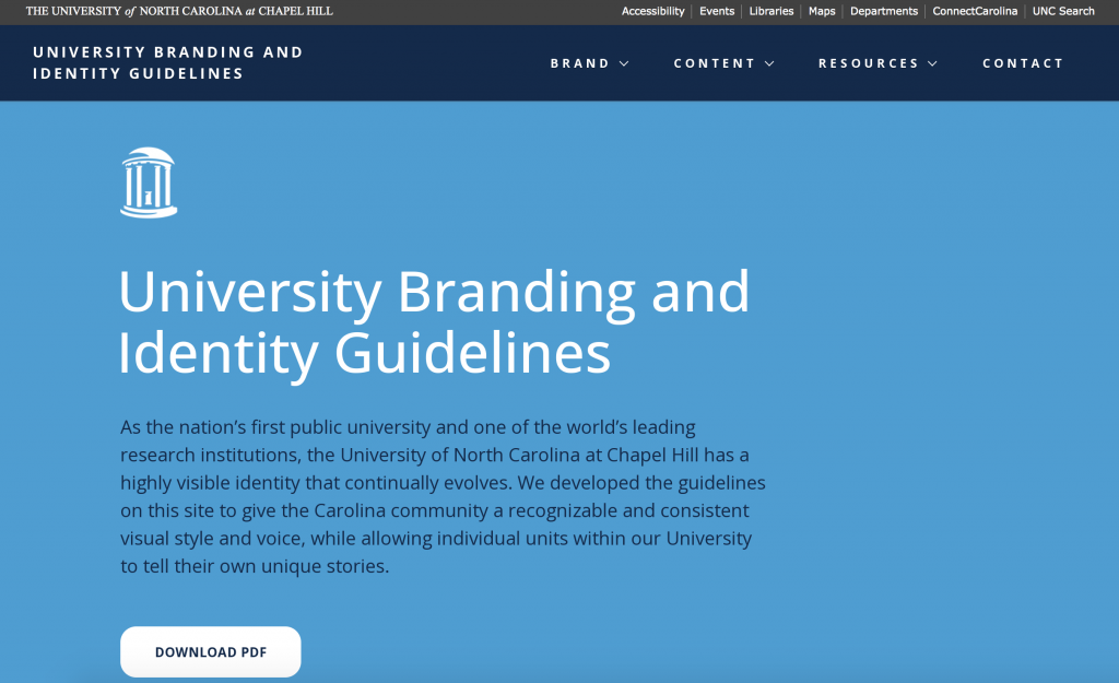 UNC Chapel Hill editorial style guidelines example